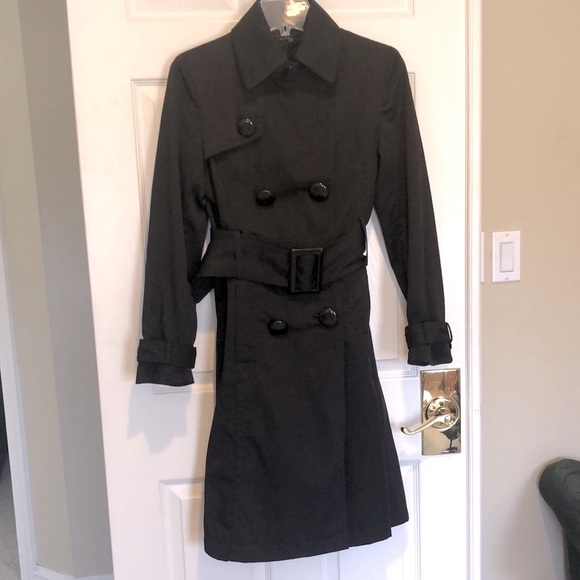 ZARA Basic Brown Double Breasted Trench Raincoat Size M - Picture 9 of 16